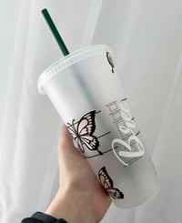 Image 4 of Personalised Starbucks Blush Butterfly Cold Cup