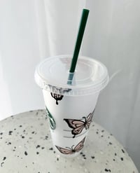 Image 2 of Personalised Starbucks Blush Butterfly Cold Cup