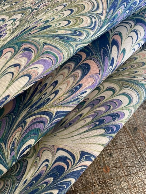 Image of Digitally printed marbled fabrics, printed-on-demand 