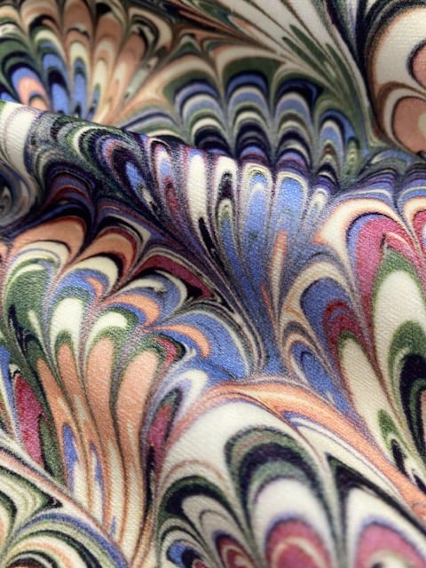 Image of Digitally printed marbled fabrics, printed-on-demand 