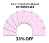10 prints set (8.3"x11.7")