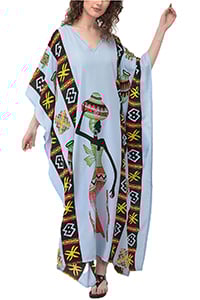 Image of V-Neck Kaftan Maxi Dress