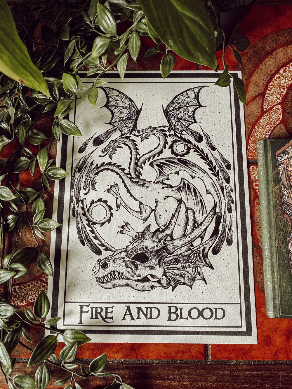 Fire and Blood House Targaryen Game Of thrones Print