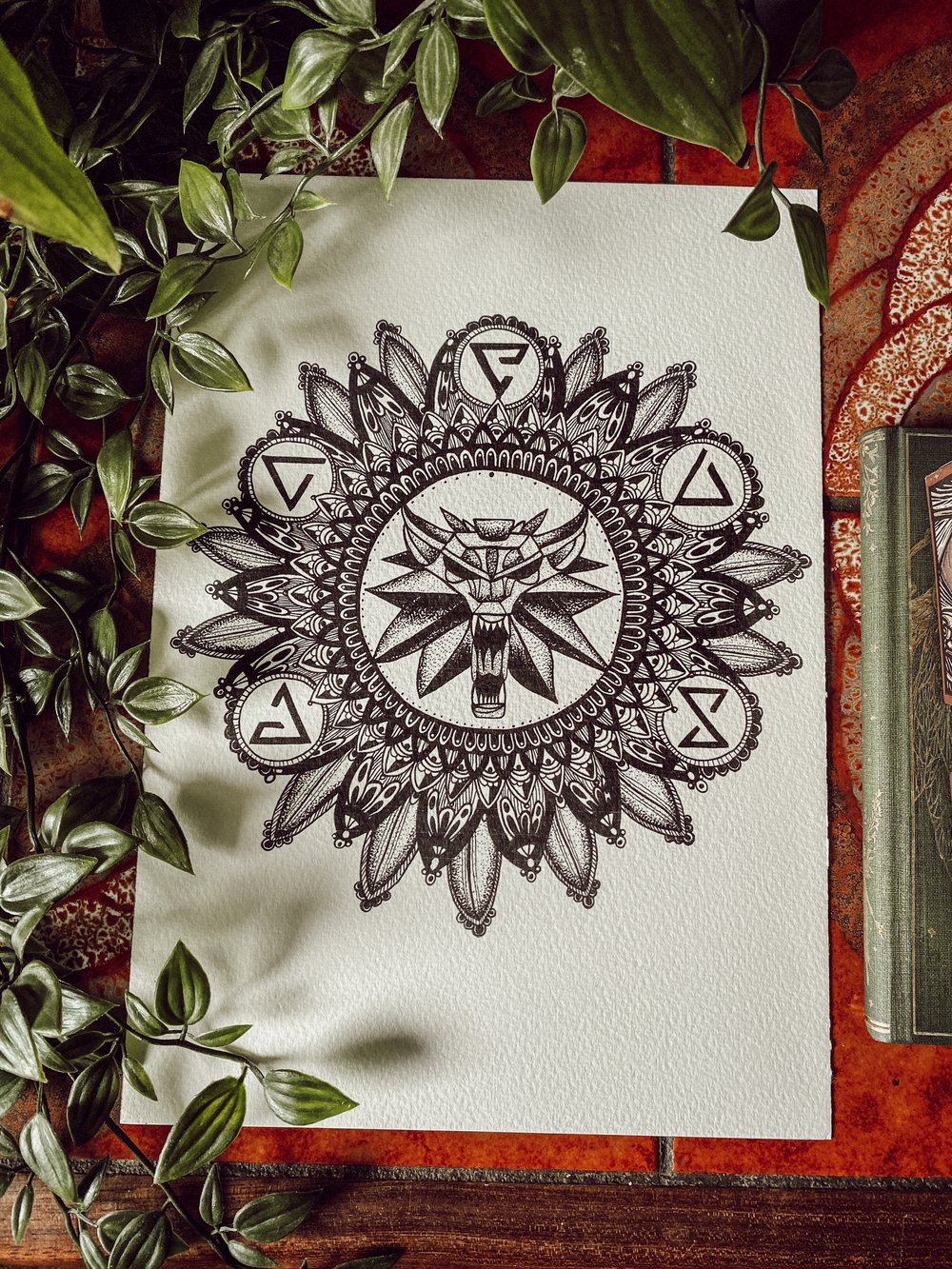 The Witcher inspired Mandala print