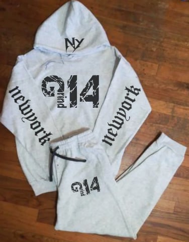Image of EXCLUSIVE ASH GREY GRIND ONE FOUR SWEATSUIT