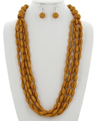 Golden Yellow DIVA Necklace Set 