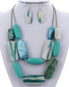 Layered Turquoise DIVA Necklace Set