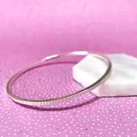 Image 1 of Linear Texture Sterling Silver Bangle