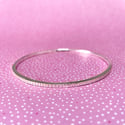 Linear Texture Sterling Silver Bangle 