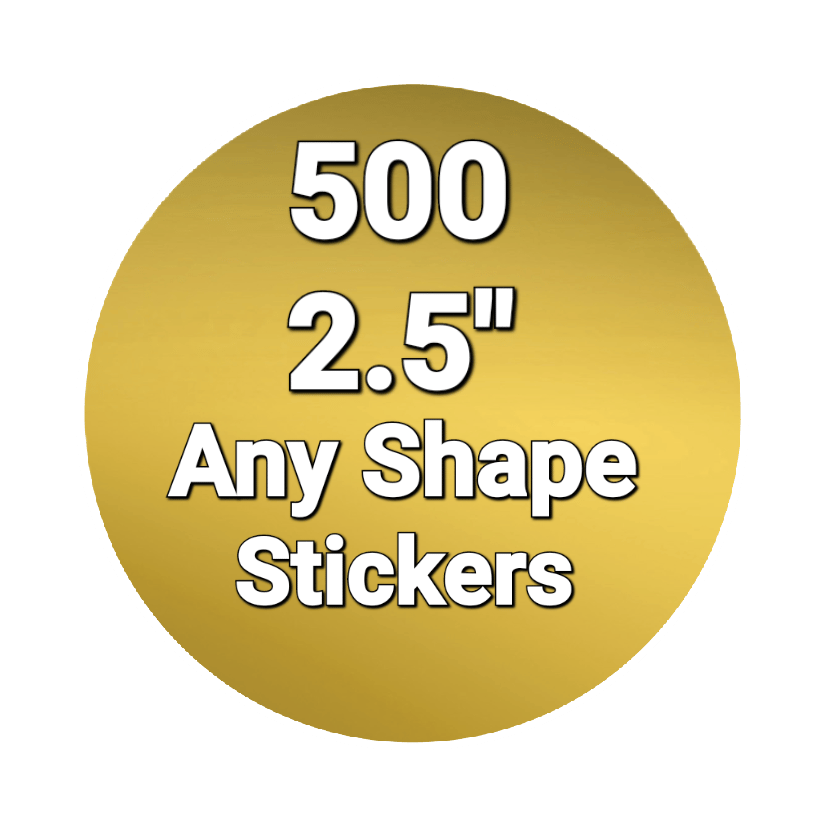 Image of 500-2.5 inch Any Shape 