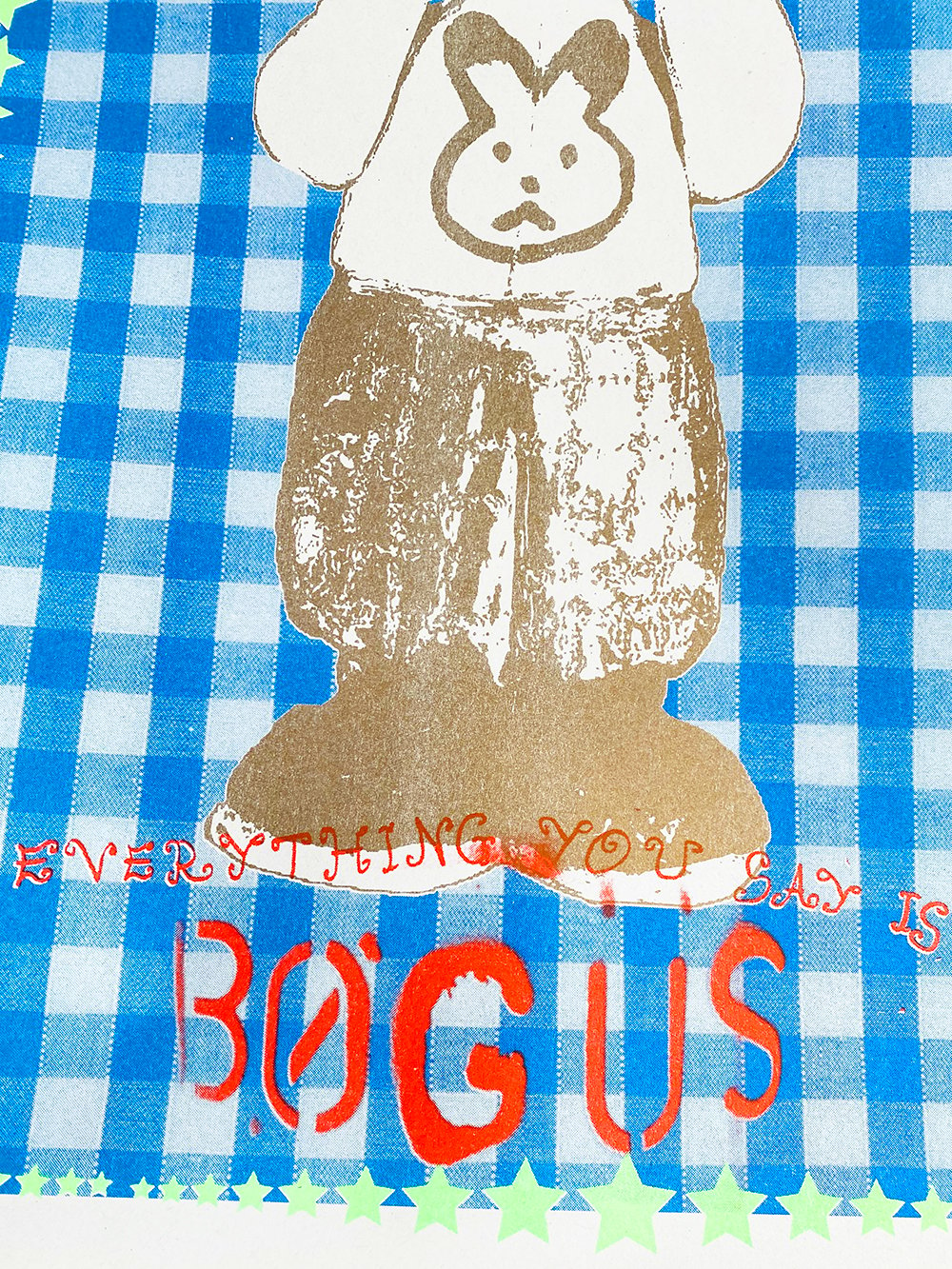 Image of A3 'Bogus' risograph print 