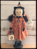 Folk Art Halloween Witch soft doll original Penny Grotz