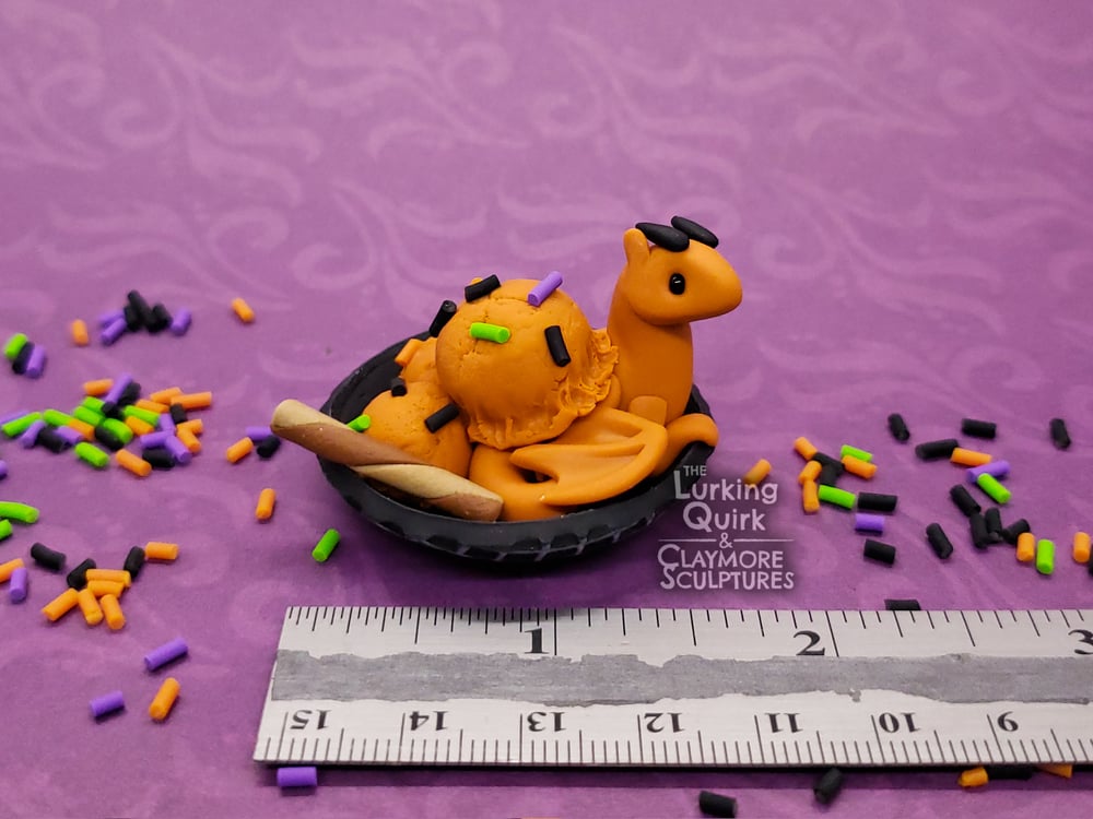 Spooky Orange Ice Cream Dragon
