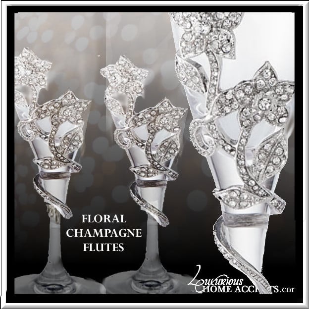 Silver champagne deals glasses