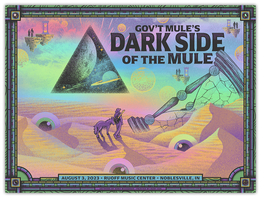 Gov't Mule's Dark Side of the Mule - 8/3/2023 - Noblesville, IN - Foil