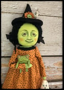 Folk Art Halloween witch original soft doll Penny Grotz