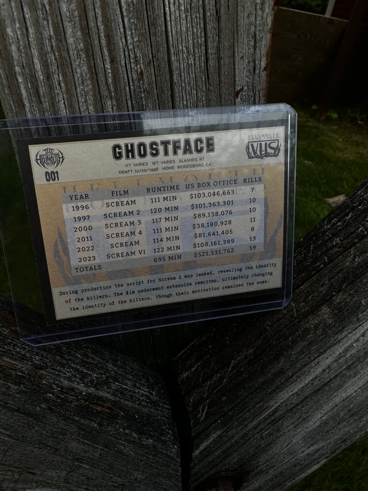 Image of SLASHER Card 001 : Ghostface