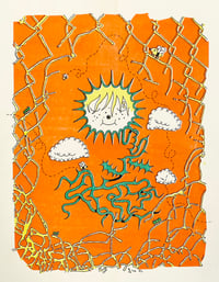 Image 1 of risograph print - tender thorns (11x14)