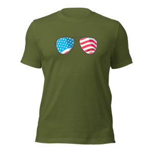 Image of Freedom Aviator Sunglasses Unisex t-shirt