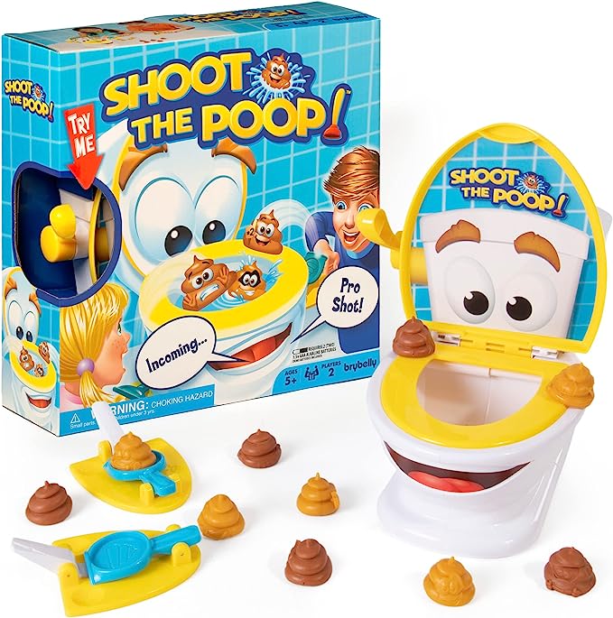 The Original Shoot The Poop - Funny Family Game - Fast and Frenzied Flushing Poop Game