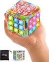 Power Your Fun Cubik LED Flashing Cube Memory Game - Electronic Handheld Game