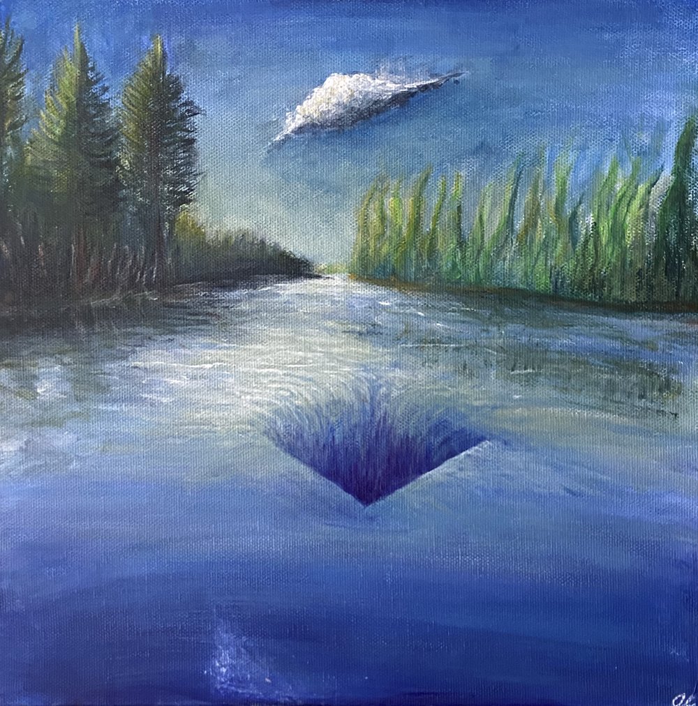 Image of nobody could remember a time when the hole wasn't there 10x10 print