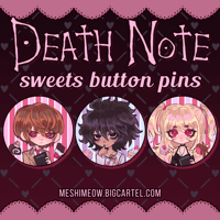 Death Note Sweets Buttons