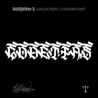 Image 1 of Godetias (1 style) - Custom Font by Justified Ink