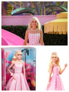 Barbie The Movie Doll, Margot Robbie as Barbie, Collectible Doll Wearing Pink and White Gingham Dres