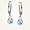 Candy Drop Earrings with Sky Blue Topaz, Sterling Silver