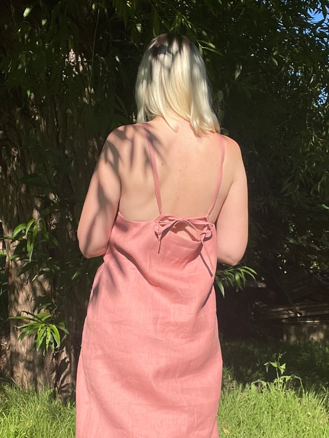 Rose slip outlet dress