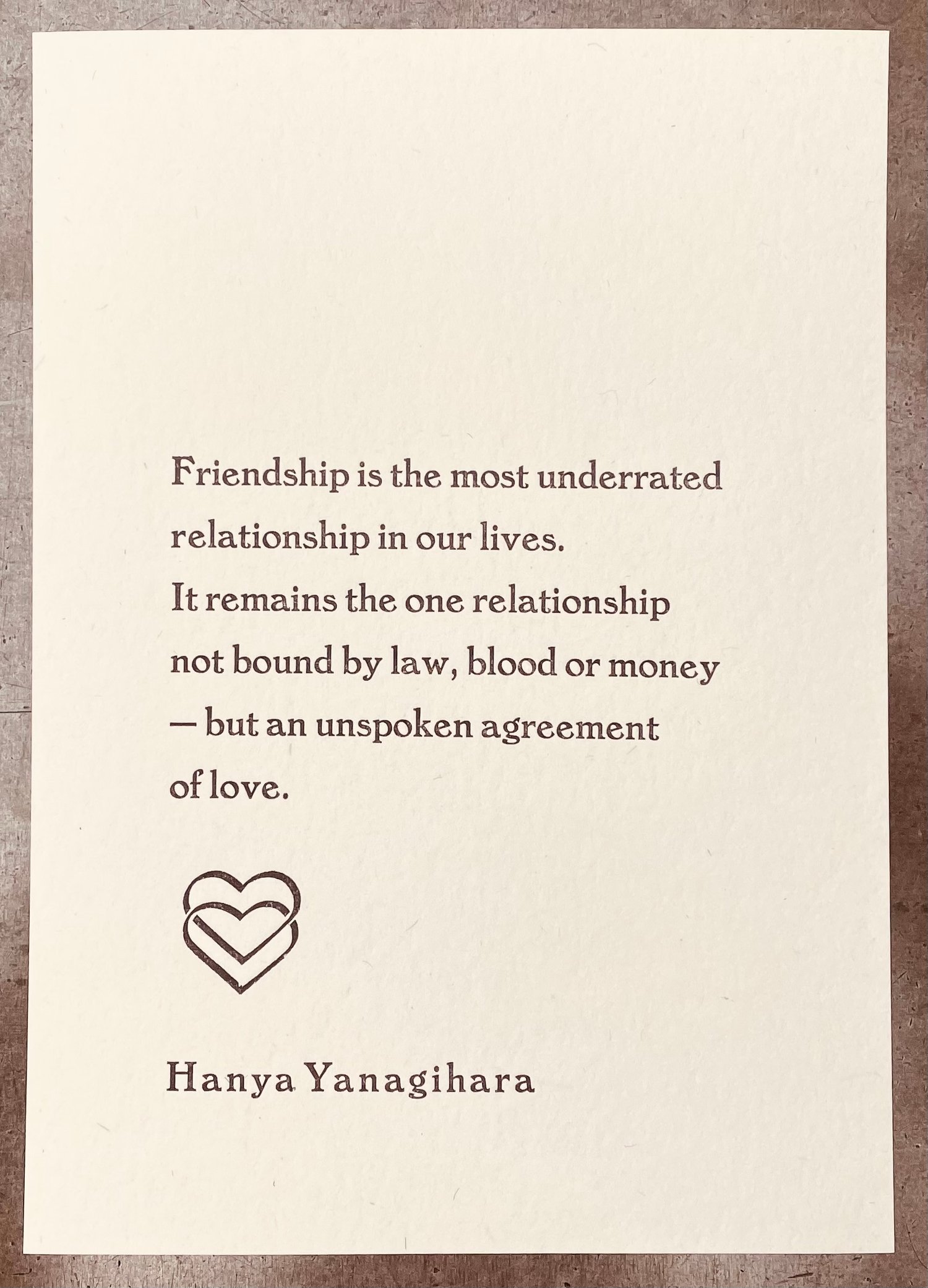 Image of Friendship card - black