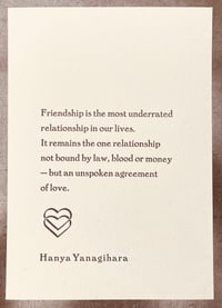 Image 1 of Friendship card - black