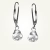 Candy Drop Earrings with White Topaz, Sterling Silver