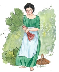 Image 2 of The Rhubarb Harvest Greeting Card