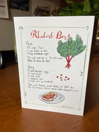 Image 1 of Rubarb Bar Recipe Greeting Card