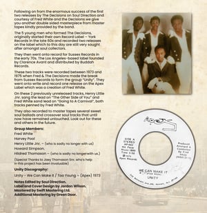 Image of Unity - The Other Side Of You / Going To A Carnival - Available Now