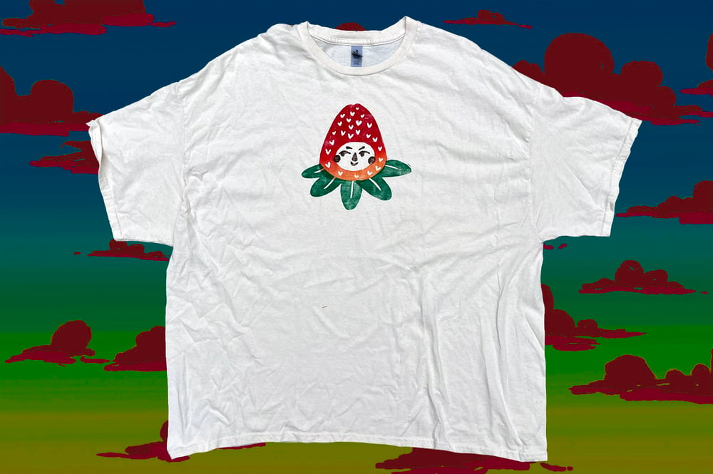 Image of MADE TO ORDER Strawbaby Hand-carved and Printed Tee