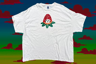 Image of MADE TO ORDER Strawbaby Hand-carved and Printed Tee