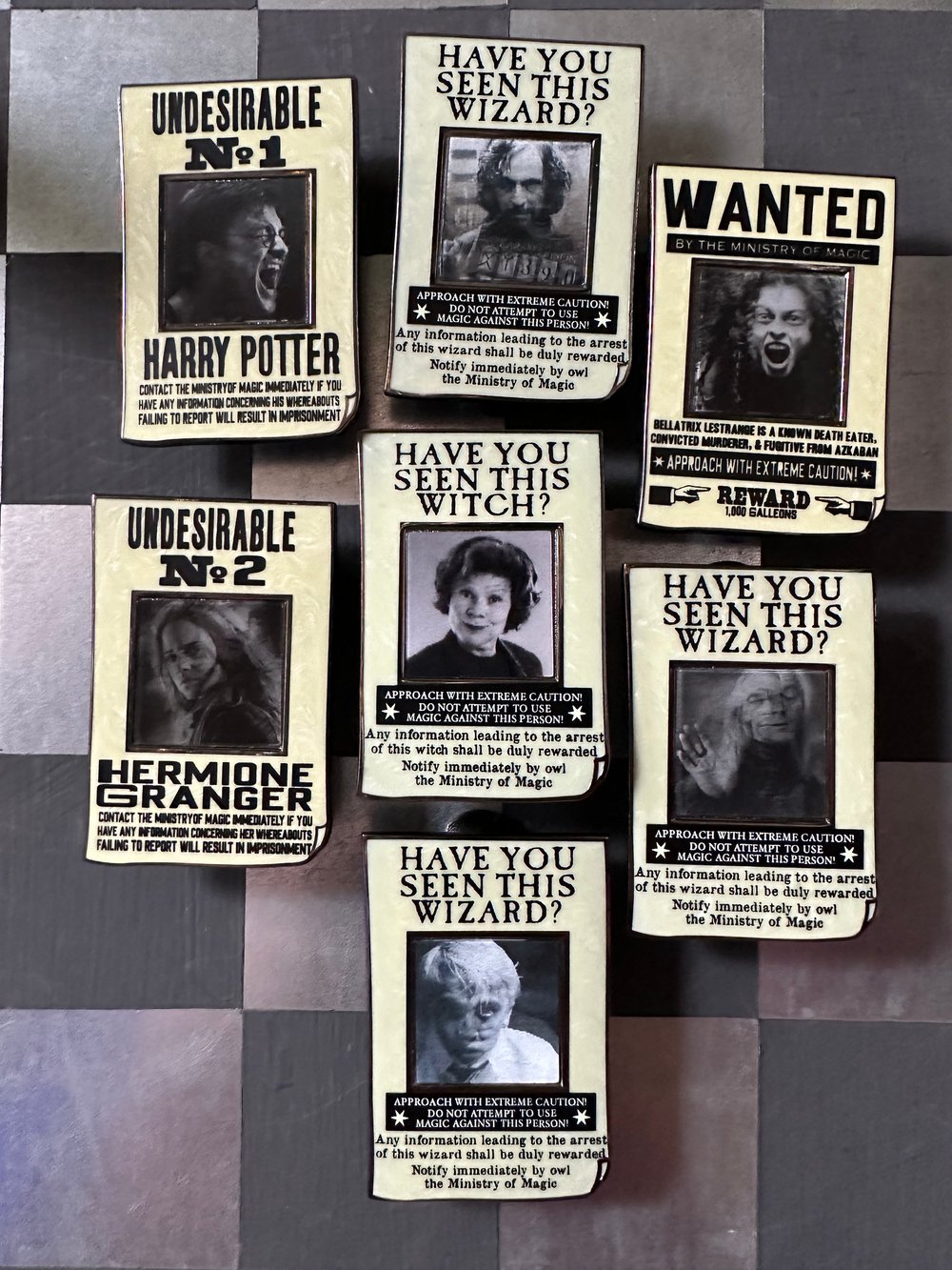 Image of Azkadamned: Undesirables Lenticular Wanted Poster Pins