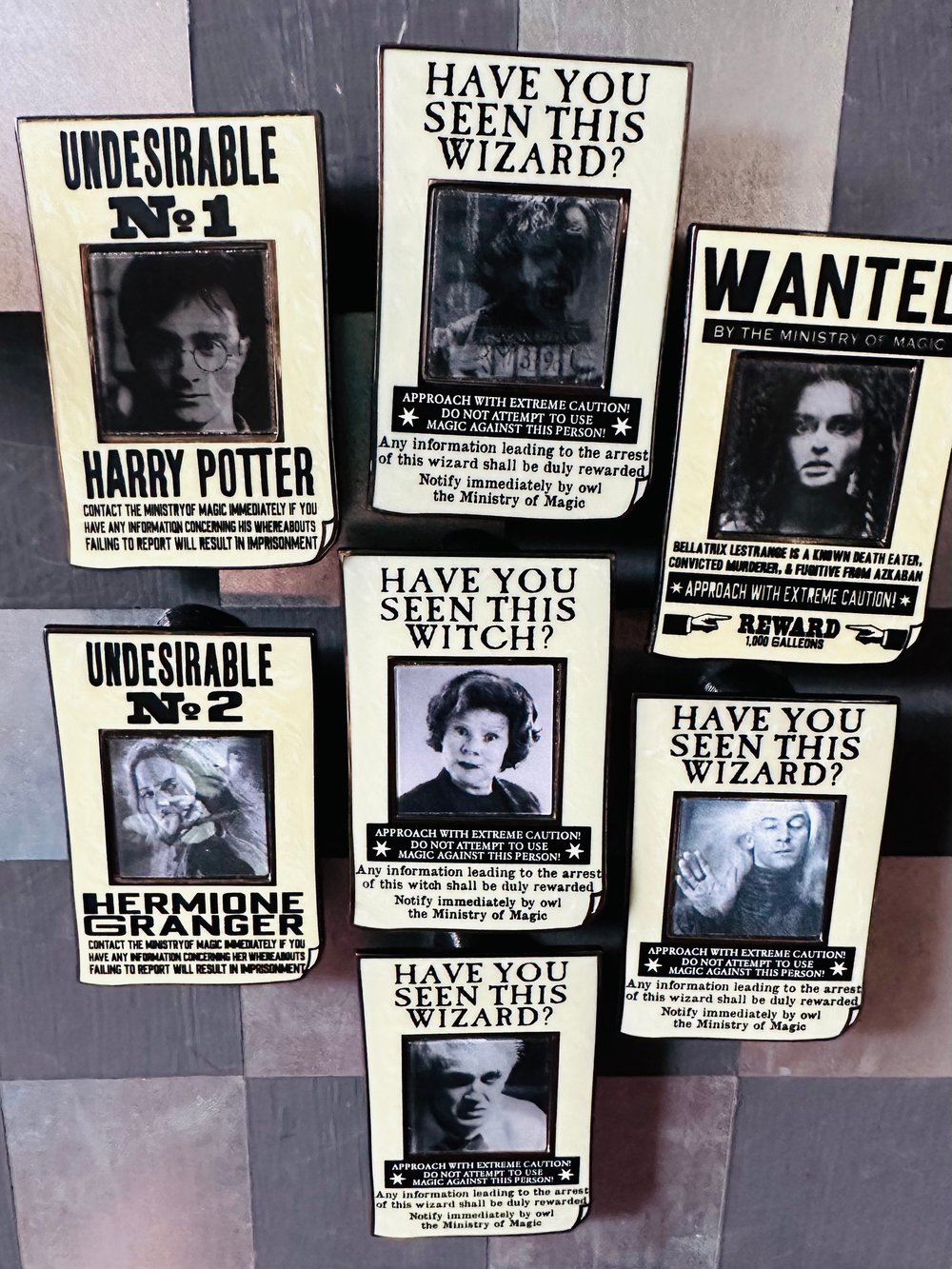 Image of Azkadamned: Undesirables Lenticular Wanted Poster Pins