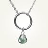 Orbit Necklace with Green Mystic Quartz, Sterling Silver