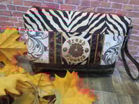 Image 1 of Funky Zebra Print Clutch