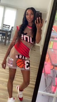 Image 4 of Basketball Babe Mesh Mini Dress