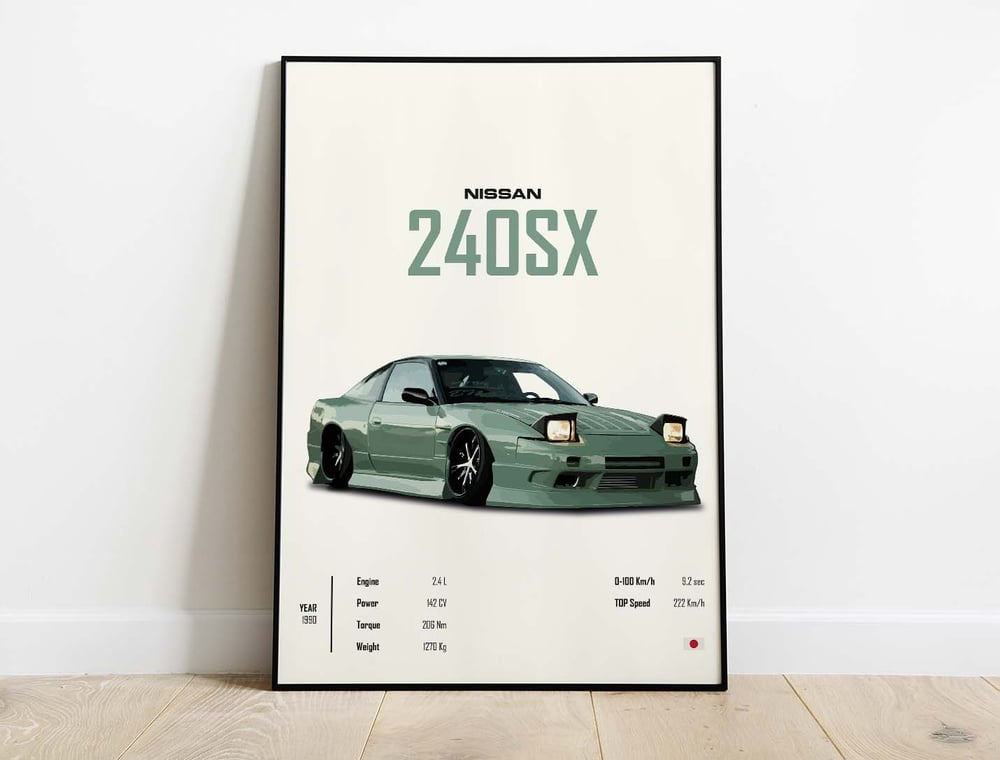 Nissan 240SX - Sports Car Poster Print