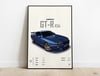 R34 Nissan Skyline GT-R - Sports Car Poster Print