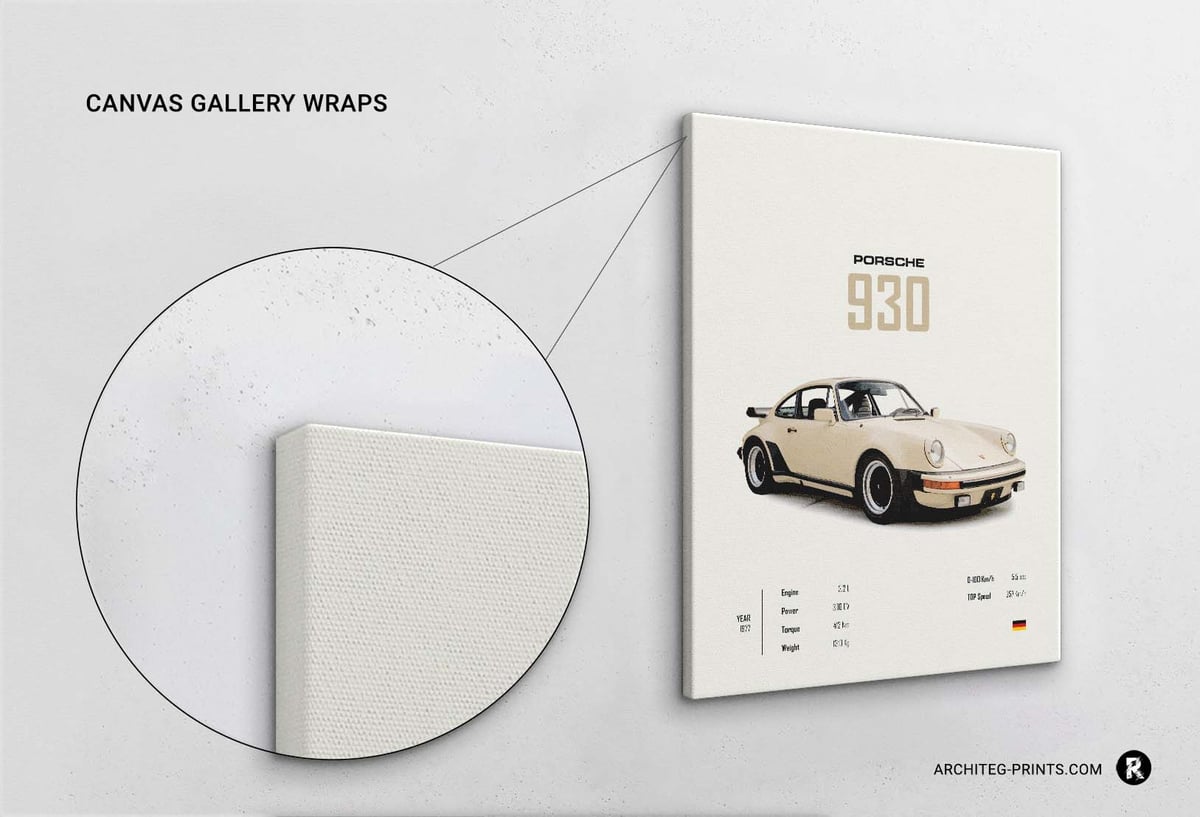 Beat The Traffic • Porsche 930 Poster • Art Print • Rear View Prints