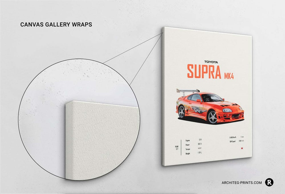 Toyota Supra MK4 - Sports Car Poster Print