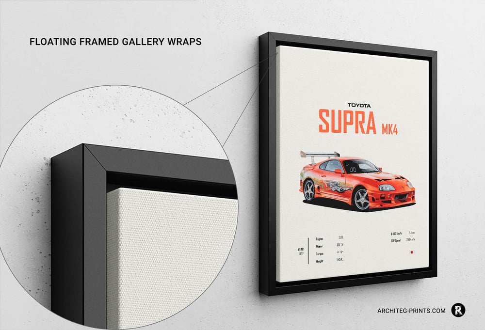 Toyota Supra MK4 - Sports Car Poster Print