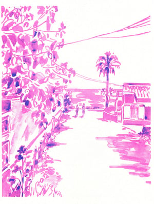 Riso Print "Praia da Luz" - Limited Edition